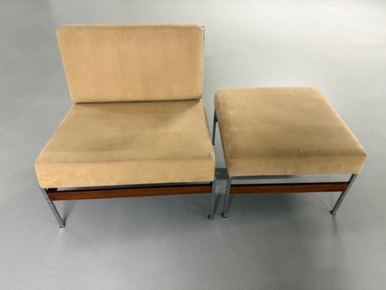 Image 1 of Chaise longue et pouf A.Vandenbussche