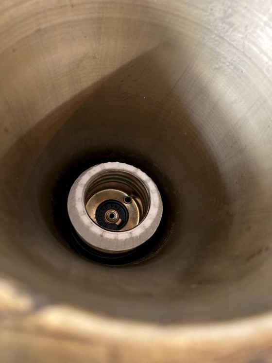 Image 1 of Ceiling light, Hans Kögl, sunflower model in gilded metal, 1950s