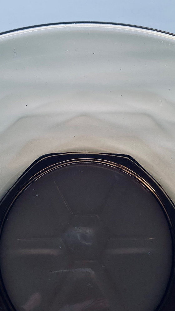 Image 1 of Pressed glass bowl (Art Deco style)