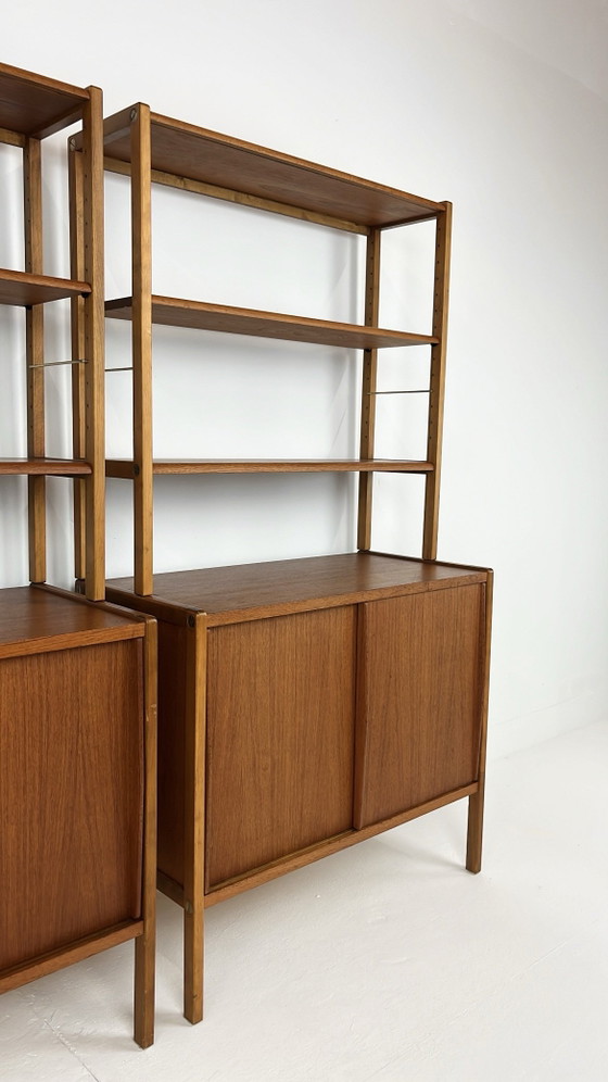 Swedish vintage teak veneer bookcases – Shelving unit (photo 22 of 25)