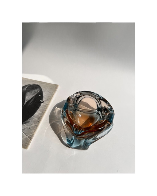Murano glass ashtray pocket box