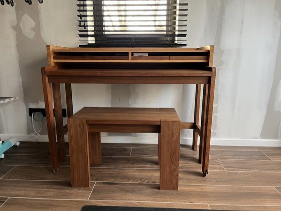 Lambert Modesto Secretaire (Bureau) Walnoot En Bamboe – Bamboo (photo 3 of 5)