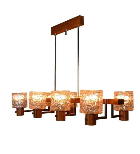 Image 1 of Lampadario allungato vintage in stile scandinavo