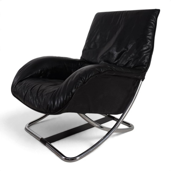 Poltrona lounge in pelle WK Möbel con pouf di Robert Haussmann, 1970 – Poltrone (photo 11 of 20)