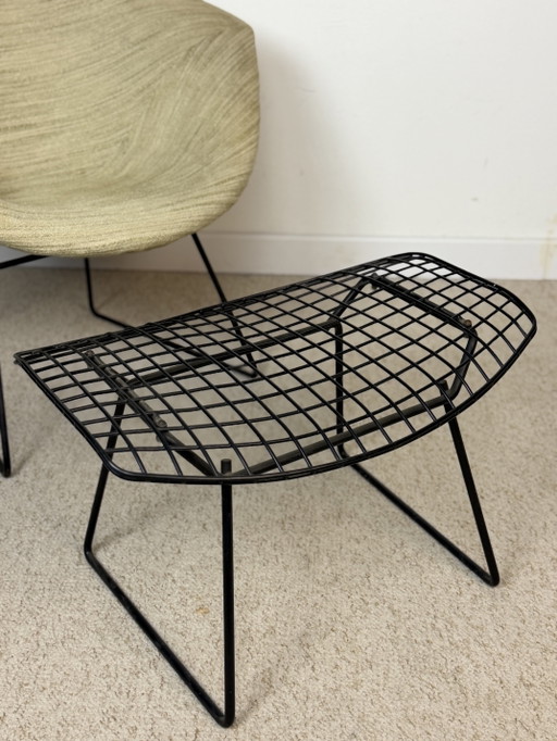 DIAMOND CHAIR & OTTOMAN HARRY BERTOIA POUR KNOLL