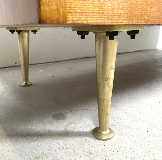 Image 1 of Vintage counter with drawers and glass top