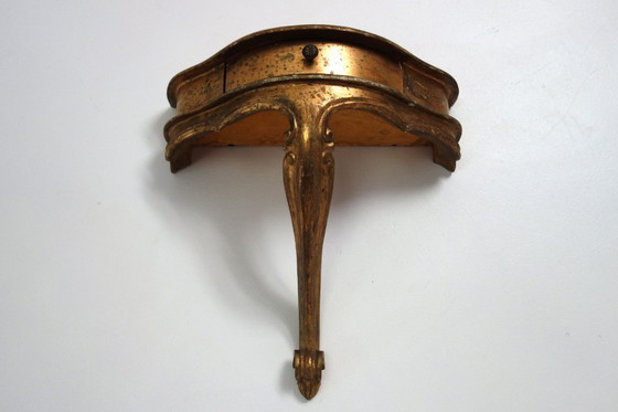 Image 1 of Console murale en bois vintage