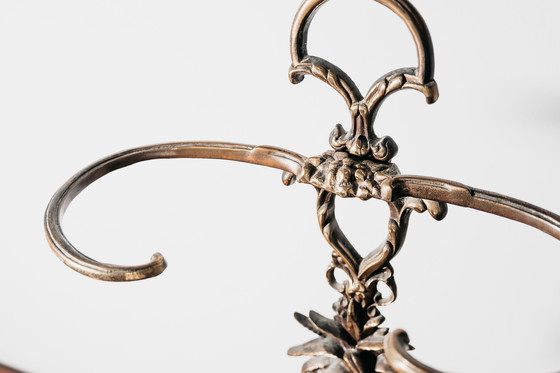 Image 1 of Art Nouveau Brass Umbrella Stand, France, 1960s, Vintage Design