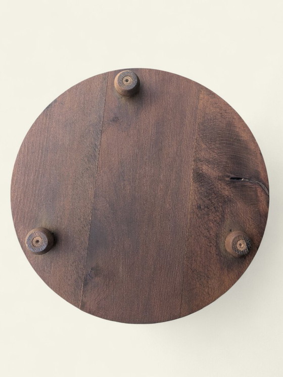 Image 1 of Rarità! Portafiori vintage in legno massello, tornito a mano, classico stile metà secolo, portafiori, mai usato