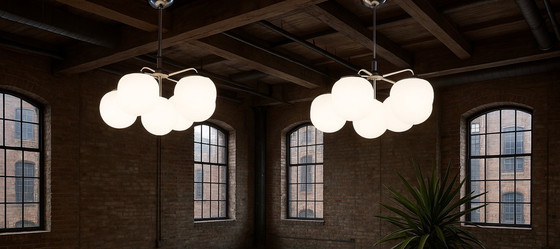 Image 1 of Pair of Italian Mid-Century Modern Sputnik Chandeliers