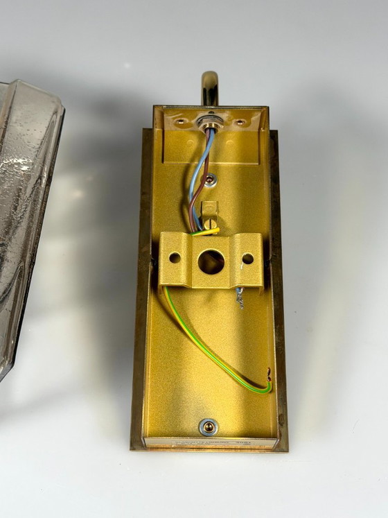 Image 1 of Lámpara de pared de los años 60/70, Glassworks Limburg, Alemania, vidrio y metal.