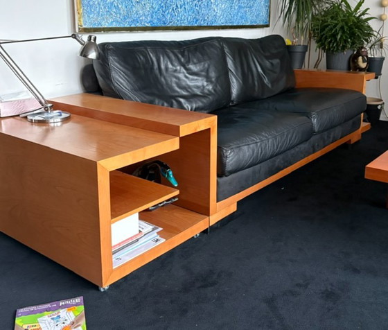 Entracte Sofa by Roche Bobois – 3-5 seaters, Wood, Leather (photo 2 of 6)