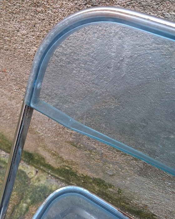 Image 1 of Sedia Plia in plexiglas blu di Giancarlo Piretti per Castelli