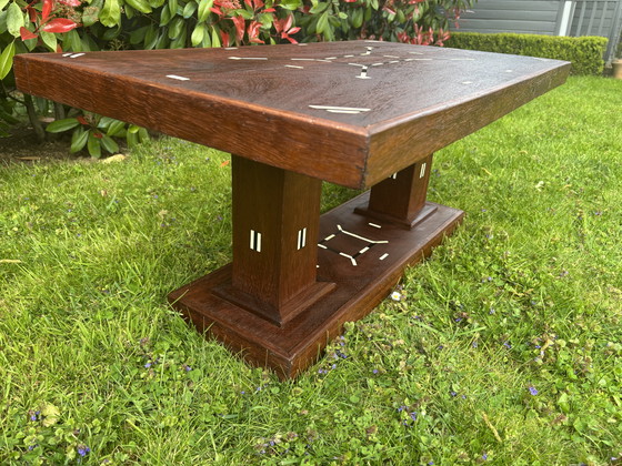 Image 1 of Couchtisch mit afrikanischer Kunst, 1960er Jahre