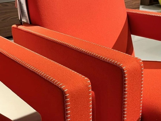 Image 1 of CASSINA  SET di 2 Poltrone637 Utrecht (NUOVE MAI USATE) in Lana KVDRAT Rossa 13L