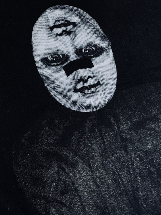 Image 1 of Robert Detheux / Seltene surrealistische Collage / Die Frau mit den zwei Gesichtern