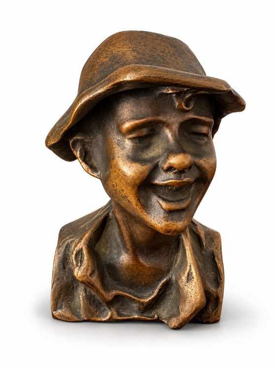 Kleine Büste aus brünierter Bronze, erste Hälfte des 20. Jahrhunderts – Dekorative Objekte (photo 5 of 5)