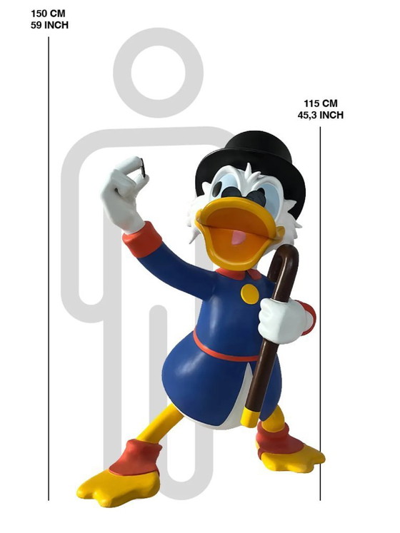 Image 1 of Sculpture en fibre de verre - Canard (personnage de dessin animé) - Multicolore