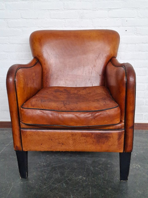 Poltrona Sheepskin Club – fauteuils, Leather, Wood