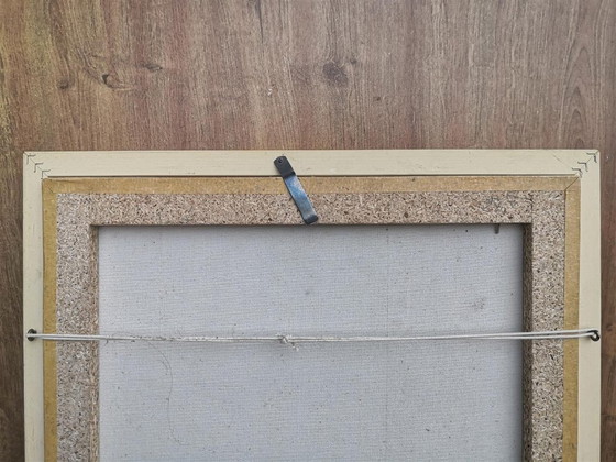 Image 1 of Vintage oil on canvas by Irène Cafieri - "Riverbank in Autumn" (44 x 54 cm)