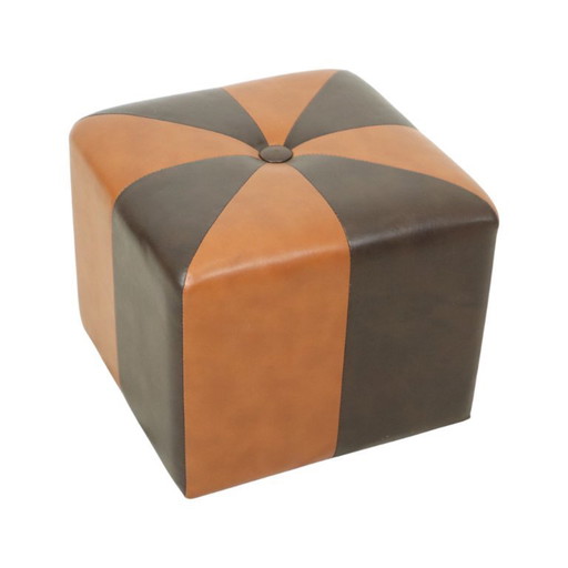 Poggiapiedi quadrato vintage Skai