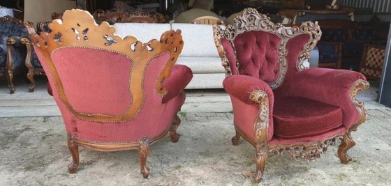 Image 1 of 2 fauteuils baroques Konings