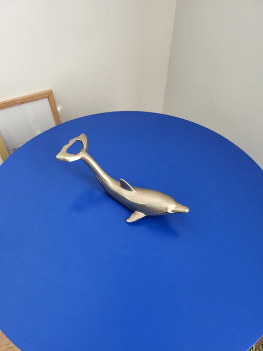 Vintage Bottle Opener in the Shape of a Dolphin – tafelaccessoires, Metal