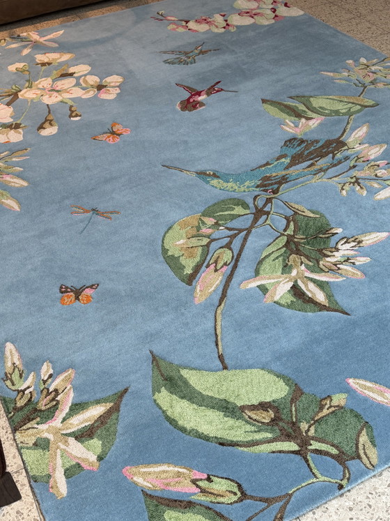 Image 1 of Tappeto Brink and Campman Wedgwood Hummingbird Blue