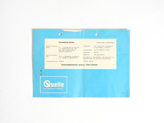 Image 1 of Original 1970s UNIVERSUM Wall Clock with Radio by Adriano Rampoldi for Quelle Versand Germany – Made in Italy