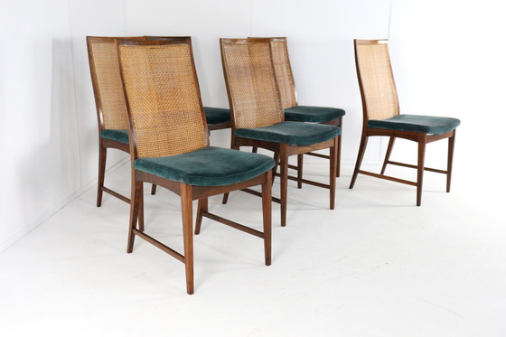 Image 1 of Ensemble de 6 chaises de salle à manger vintage 'Medebach'.