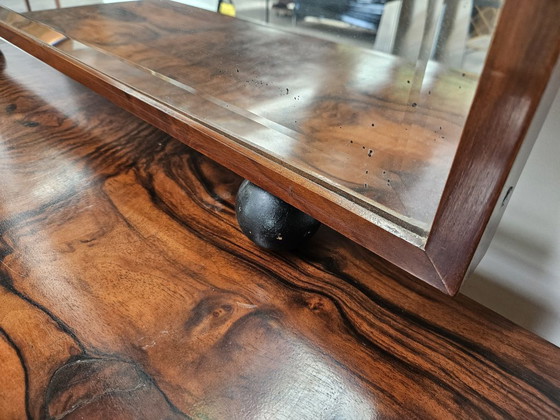 Image 1 of 1940s Art Decò sideboard in walnut burl with mirror