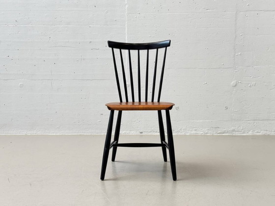 Image 1 of Set of 6 rare Fannet Chairs by Erik Fryklund for Hagafors, Sweden, 1950s