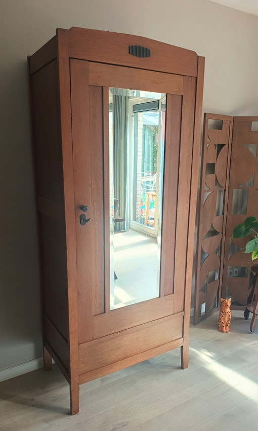 Beautiful Art Deco Amsterdam School wardrobe
