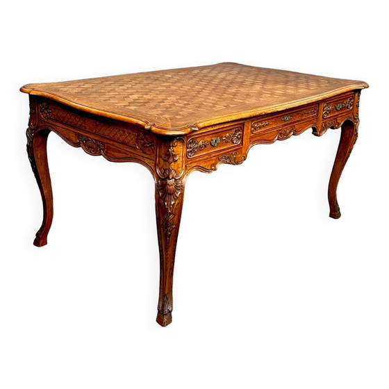 Kantoor in Luik, gebouwd in gebeeldhouwd eikenhout in Regency-stijl. – Bureau, Hollywood Regency (photo 10 of 10)