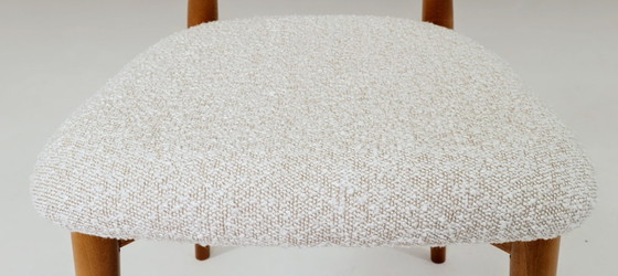 Image 1 of Eetkamerstoelen set van 6 scandinavedesign parel bouclé