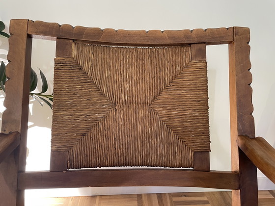 2 fauteuils in de Arts & Crafts-stijl uit de jaren 1920. – Wood, Wicker (photo 8 of 15)