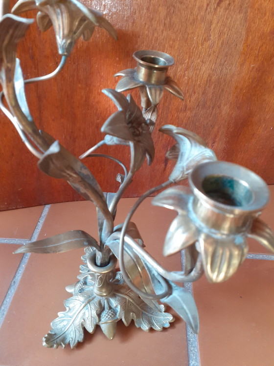 Image 1 of Candelabro de planta de iglesia del siglo XIX