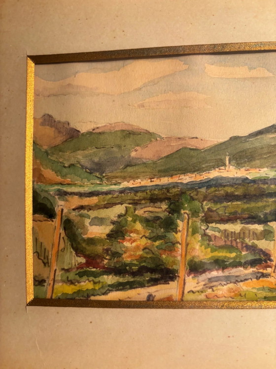 Watercolor Landscape Painting by Giacomo Gabbiani, 1950s, Paintings & Drawings (photo 5 of 9)