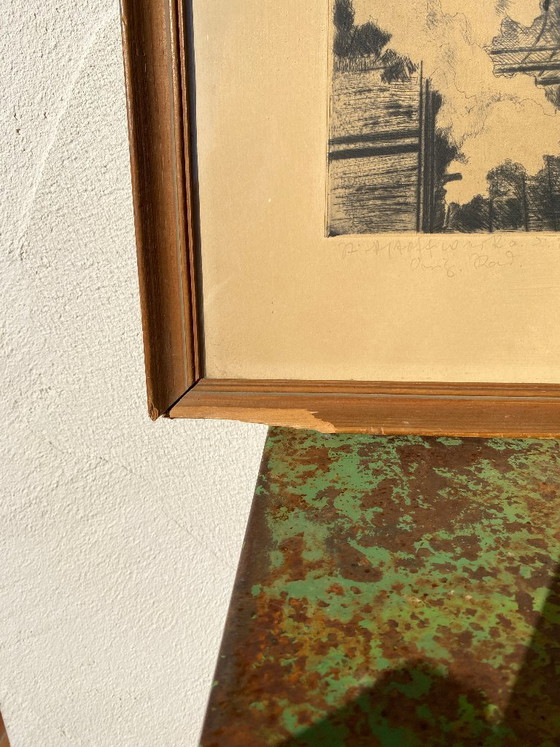 Incisione Originale ”Stickstoffwerke a. d. Ruhr” (Anni '50) – Litografie e stampe, Cristallo (photo 9 of 13)