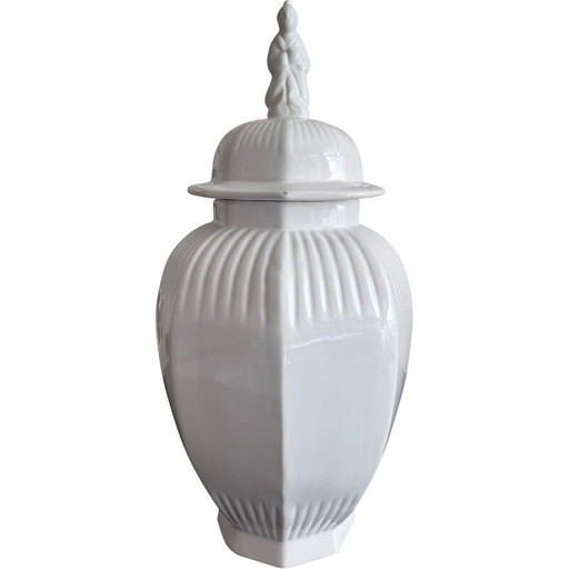Urne Pompadour vintage en porcelaine de Saint Clément, 1950