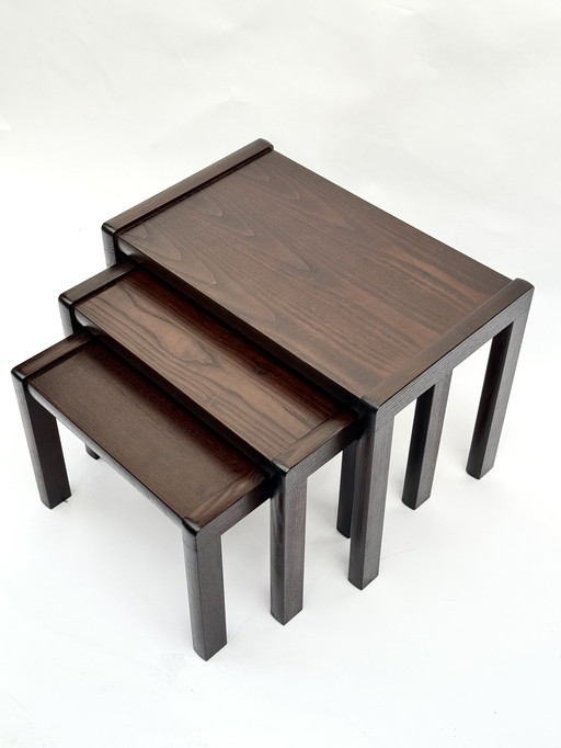 Vintage Wengé Nesting Tables – Mid Century Modern 1970s