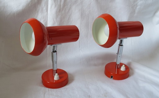 2 lampade arancioni OMI