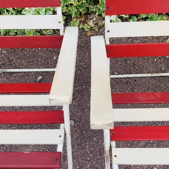 Image 1 of Set of 3 folding garden armchairs