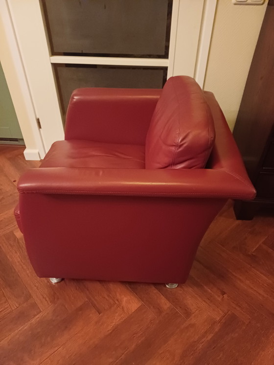 Image 1 of 2 Designer-Sessel rotbraun