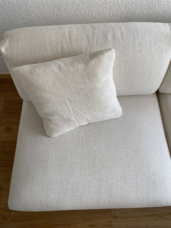 LIVING DIVANI Family Life Sofa + Pouf | Design Classic | Cream – Modular sofas, Textile (photo 9 of 13)