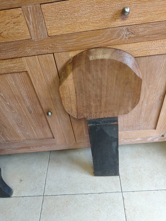 Image 1 of African talking chair made of carved wood