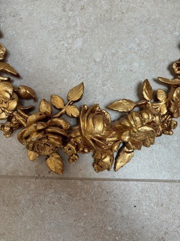 Image 1 of Classic Ornament, Garland Of Plaster On Wooden Panel