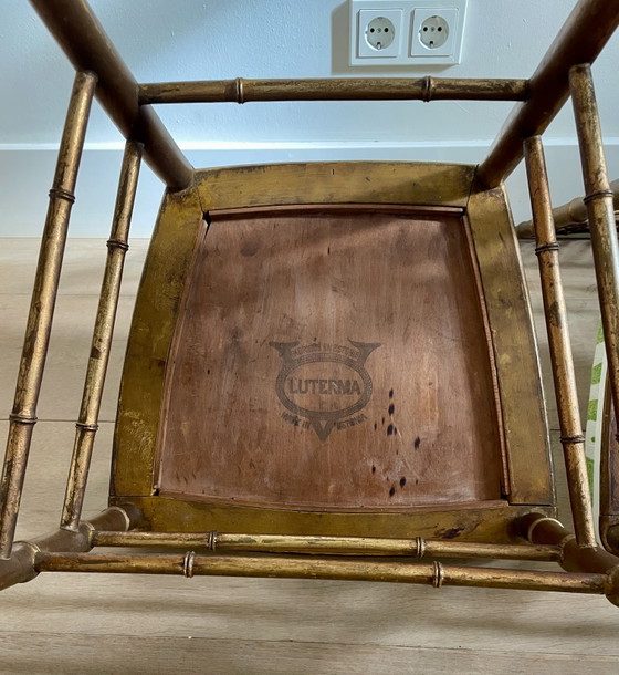 Image 1 of 2 poltrone da teatro Luterma in finto bambù dorato