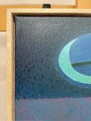 Original painting, "FIGURINE 2", oil on canvas, including frame, 53.5 cm x 43.5 cm