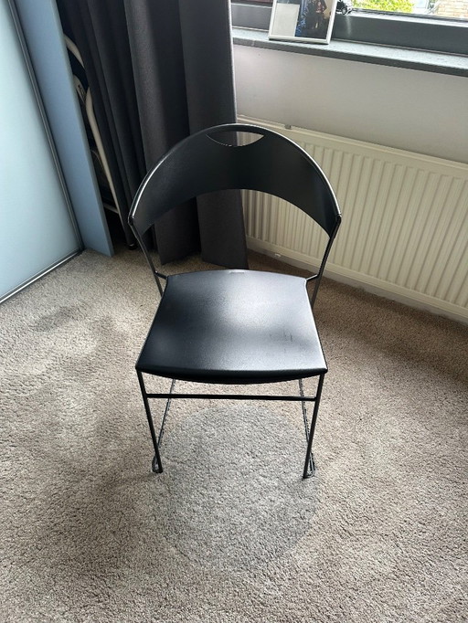 2 design stackable metal chairs Baleri Italia